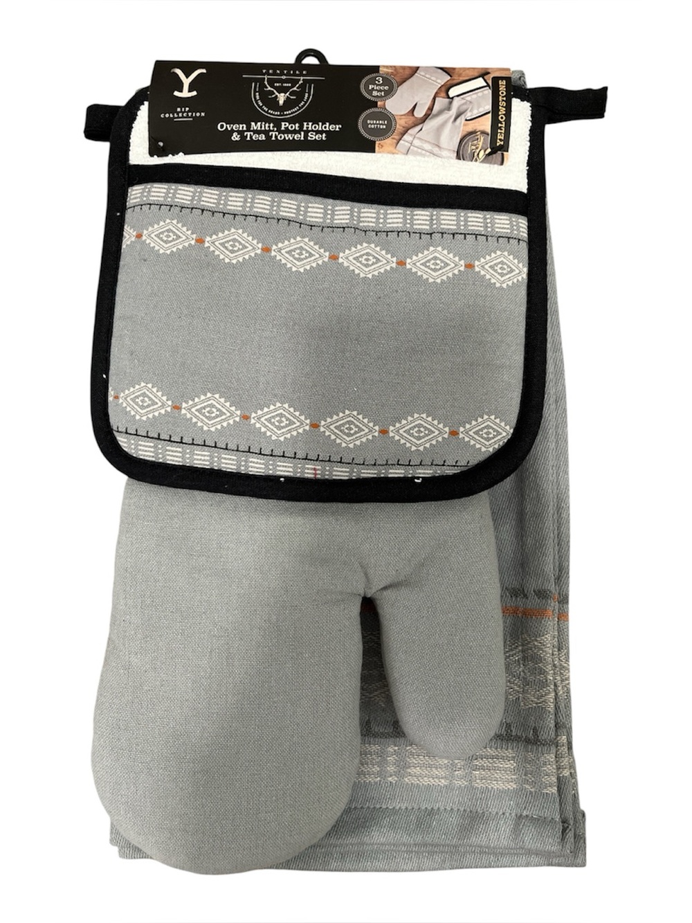 Rip Collection from Yellowstone Tv Series:Oven Mitt, Pot Holder & Towel Set